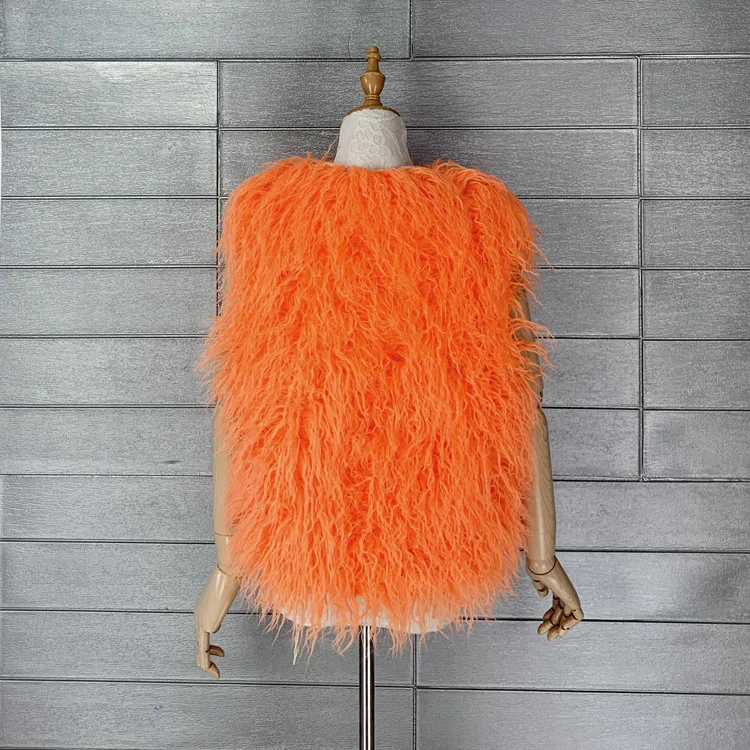 LANMREM 2026 Autumn Winter Eco-Friendly Fur Women's Vest Artificial Fur Lamb Wool Warm Sleeveless Coat Fashion Clothing 2DB4926