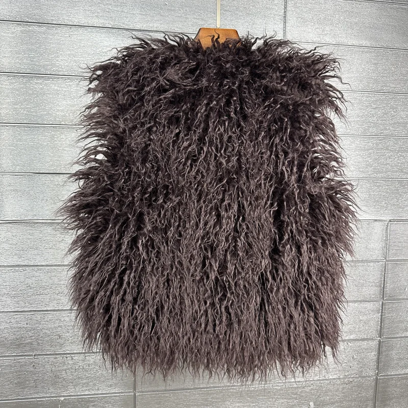 LANMREM 2026 Autumn Winter Eco-Friendly Fur Women's Vest Artificial Fur Lamb Wool Warm Sleeveless Coat Fashion Clothing 2DB4926