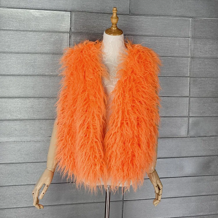 LANMREM 2026 Autumn Winter Eco-Friendly Fur Women's Vest Artificial Fur Lamb Wool Warm Sleeveless Coat Fashion Clothing 2DB4926