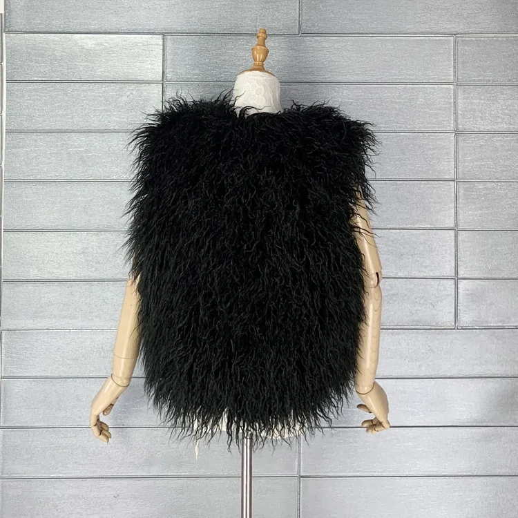 LANMREM 2026 Autumn Winter Eco-Friendly Fur Women's Vest Artificial Fur Lamb Wool Warm Sleeveless Coat Fashion Clothing 2DB4926
