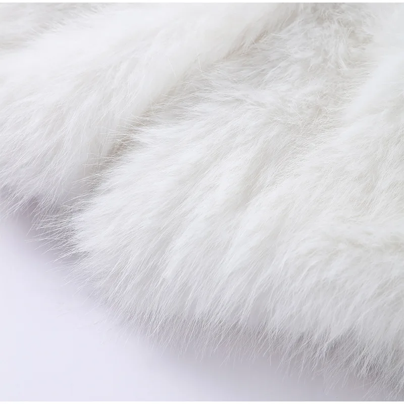 Thick Warm Faux Fur Coat for Women With Belt Turn Down Collar Fur Parkas 2025 New Winter Short Loose Fluffy Outerwear