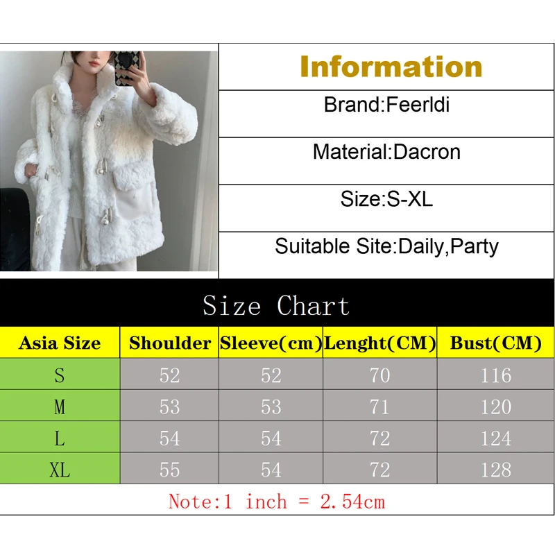 Winter Woman Fluffy Lamb's Fur Coat Warm Faux Fur Coat Collar Short Outerwear Coat Cowl Button Korean Fur Jackets New
