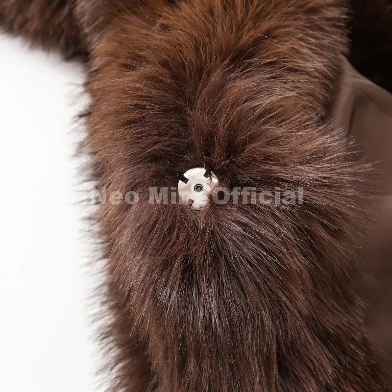 Neo Mint 2025 Winter Exclusive Striped Faux Fur Jacket Women Overcoat Brand Blogger Fashion Fluffy Fox Fur Collar Coat Outerwear