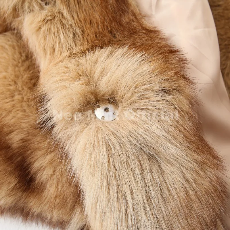 Neo Mint 2025 Winter Exclusive Striped Faux Fur Jacket Women Overcoat Brand Blogger Fashion Fluffy Fox Fur Collar Coat Outerwear