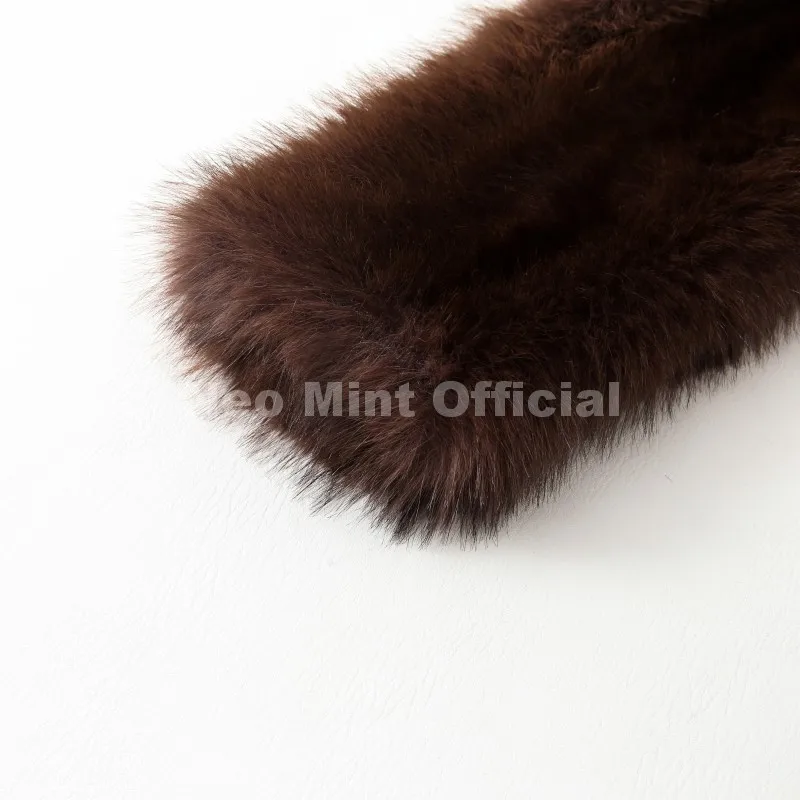 Neo Mint 2025 Winter Exclusive Striped Faux Fur Jacket Women Overcoat Brand Blogger Fashion Fluffy Fox Fur Collar Coat Outerwear