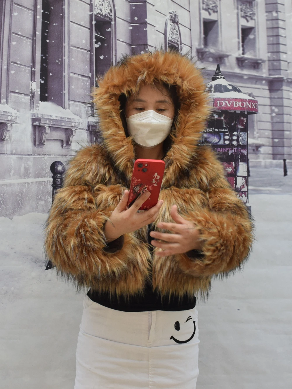 HOOOFUR Faux Fur Coat Women's Jacket Winter Fashion Warm Thick Fox Raccoon Leather Brown Plus Size Especially Fake Fur Cold