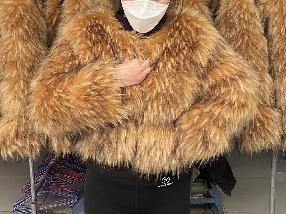 HOOOFUR Faux Fur Coat Women's Jacket Winter Fashion Warm Thick Fox Raccoon Leather Brown Plus Size Especially Fake Fur Cold
