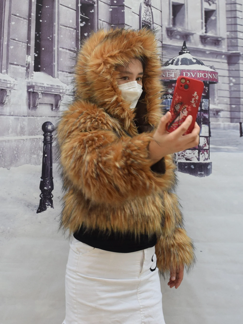 HOOOFUR Faux Fur Coat Women's Jacket Winter Fashion Warm Thick Fox Raccoon Leather Brown Plus Size Especially Fake Fur Cold