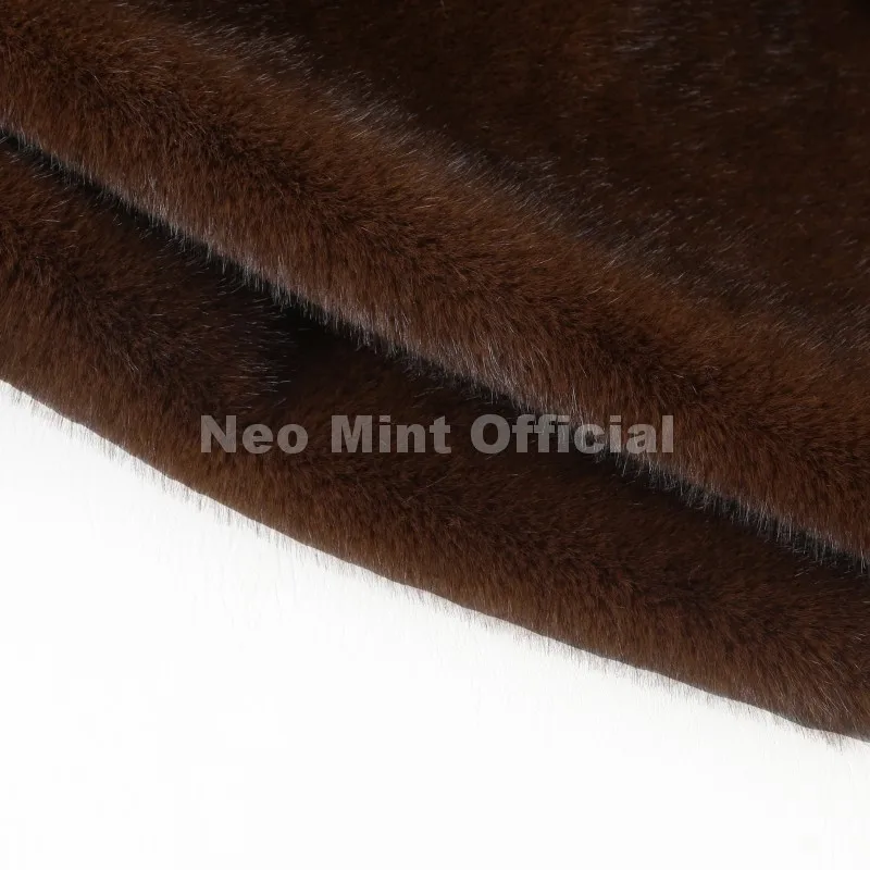 Neo Mint Cool Street Girls Fashion Brown Faux Fur Jacket Women Luxury Fake Mink Fur Coat 2025 Autumn Winter Warm Short Overcoat