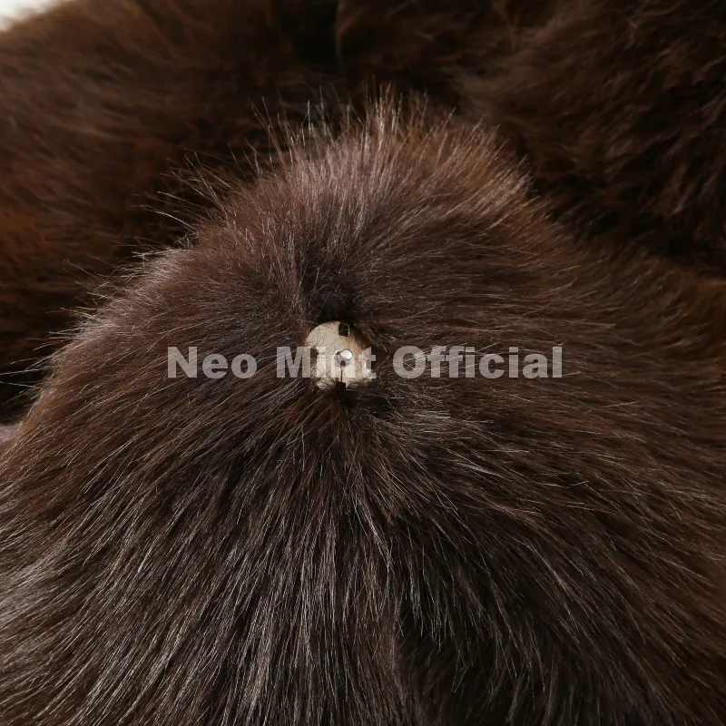 Neo Mint Winter 2025 Pure White Mountain Fashion Hooded Cropped Faux Fur Coat Women Fluffy Eco Fox Fur Jacket Girls Hot Overcoat