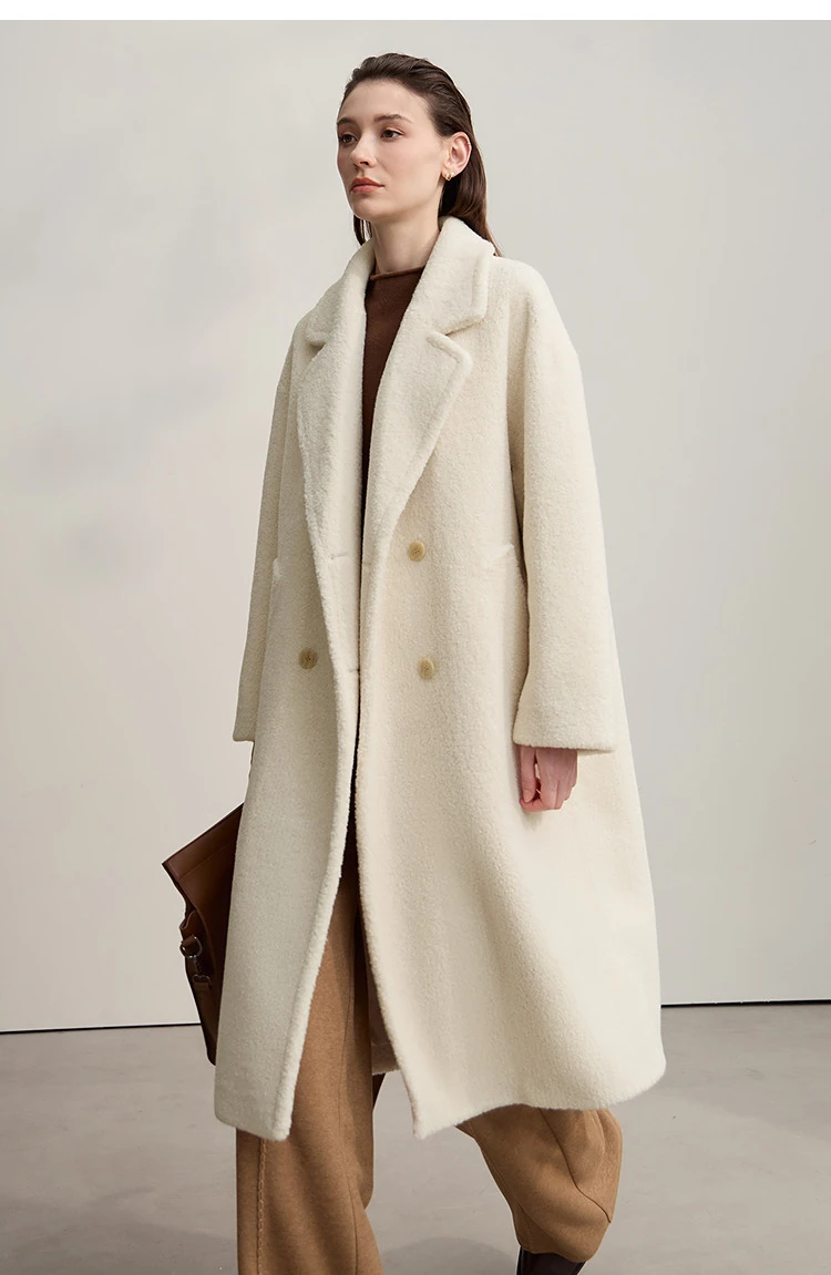 Amii Fur Coat 2025 Winter New Minimalist Double Breasted Women's Fur Coat Loose Warm Elegance Versatile Fur Jacket Long 12524034