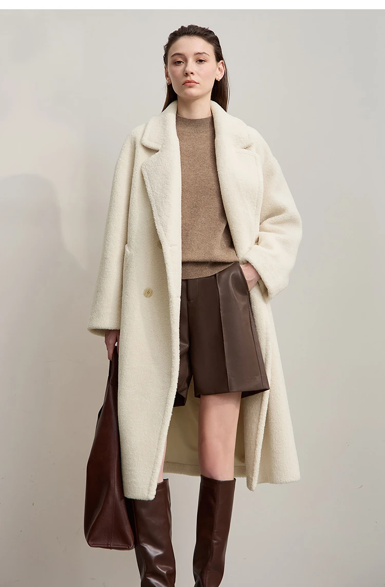 Amii Fur Coat 2025 Winter New Minimalist Double Breasted Women's Fur Coat Loose Warm Elegance Versatile Fur Jacket Long 12524034