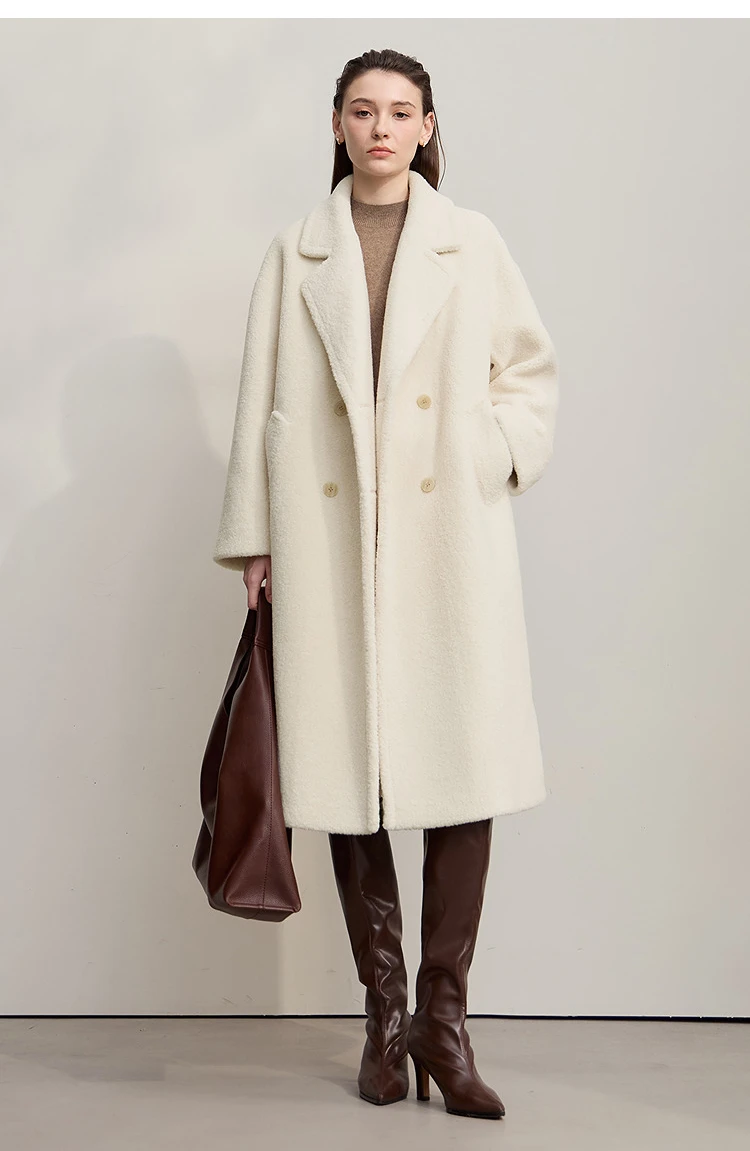 Amii Fur Coat 2025 Winter New Minimalist Double Breasted Women's Fur Coat Loose Warm Elegance Versatile Fur Jacket Long 12524034