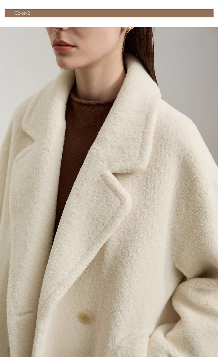 Amii Fur Coat 2025 Winter New Minimalist Double Breasted Women's Fur Coat Loose Warm Elegance Versatile Fur Jacket Long 12524034