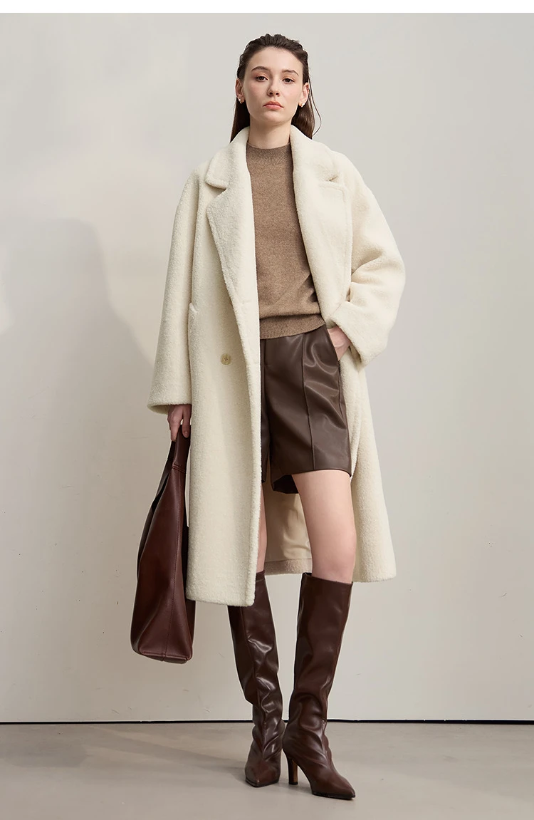 Amii Fur Coat 2025 Winter New Minimalist Double Breasted Women's Fur Coat Loose Warm Elegance Versatile Fur Jacket Long 12524034