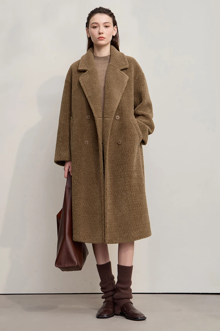 Amii Fur Coat 2025 Winter New Minimalist Double Breasted Women's Fur Coat Loose Warm Elegance Versatile Fur Jacket Long 12524034