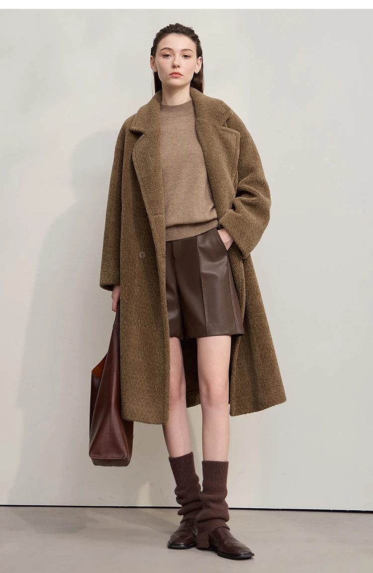 Amii Fur Coat 2025 Winter New Minimalist Double Breasted Women's Fur Coat Loose Warm Elegance Versatile Fur Jacket Long 12524034