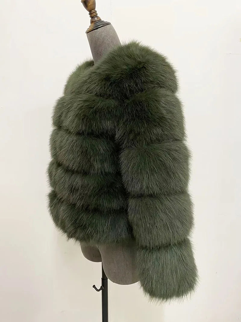 ZADORIN Long Sleeve Faux Fox Fur Coat Women Winter Fashion Thick Warm Fur Coats Outerwear Fake Fur Jacket Woman Clothing