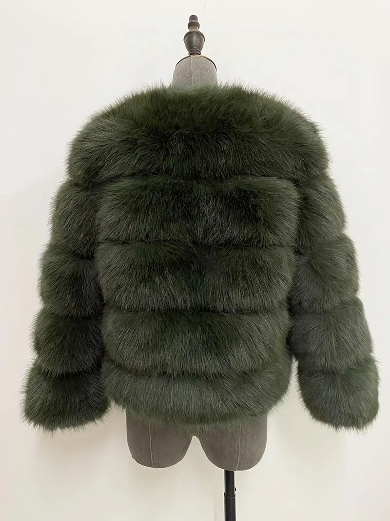 ZADORIN Long Sleeve Faux Fox Fur Coat Women Winter Fashion Thick Warm Fur Coats Outerwear Fake Fur Jacket Woman Clothing