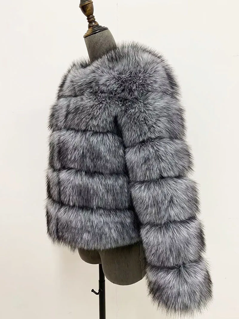 ZADORIN Long Sleeve Faux Fox Fur Coat Women Winter Fashion Thick Warm Fur Coats Outerwear Fake Fur Jacket Woman Clothing