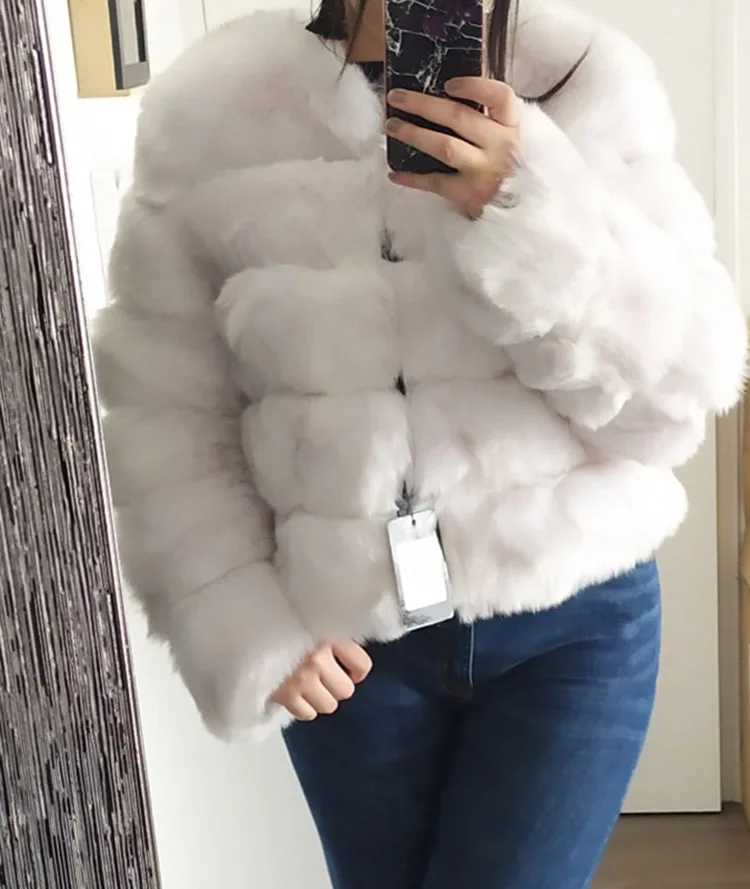 ZADORIN Long Sleeve Faux Fox Fur Coat Women Winter Fashion Thick Warm Fur Coats Outerwear Fake Fur Jacket Woman Clothing
