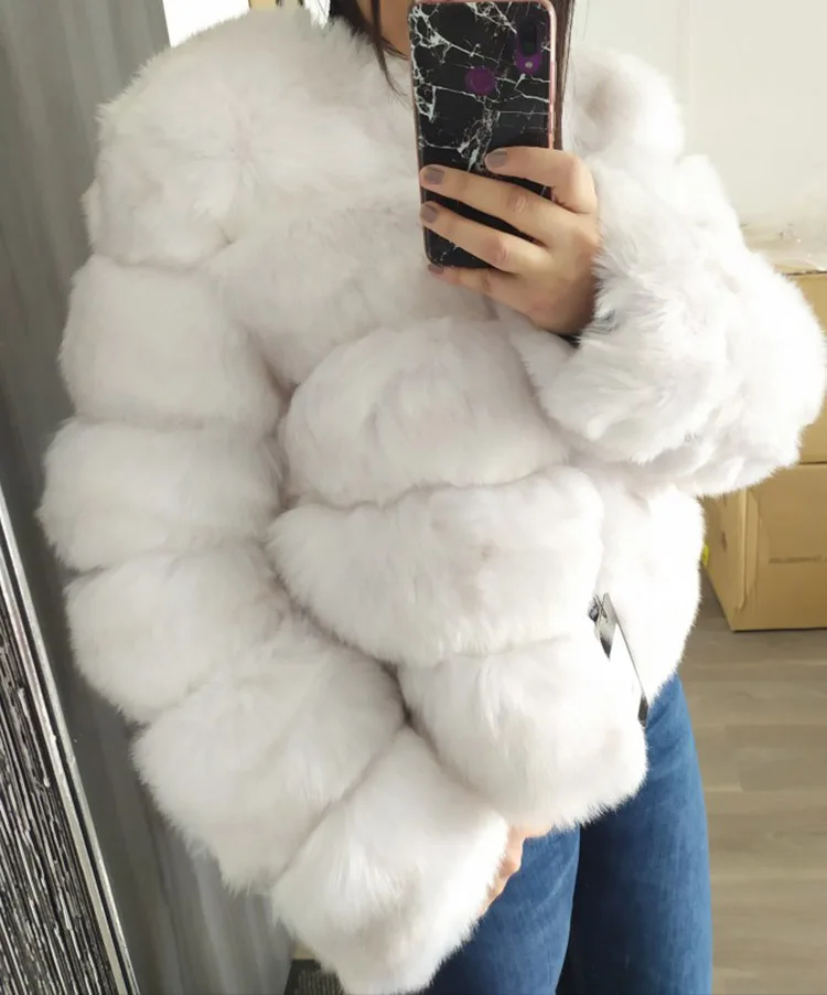 ZADORIN Long Sleeve Faux Fox Fur Coat Women Winter Fashion Thick Warm Fur Coats Outerwear Fake Fur Jacket Woman Clothing