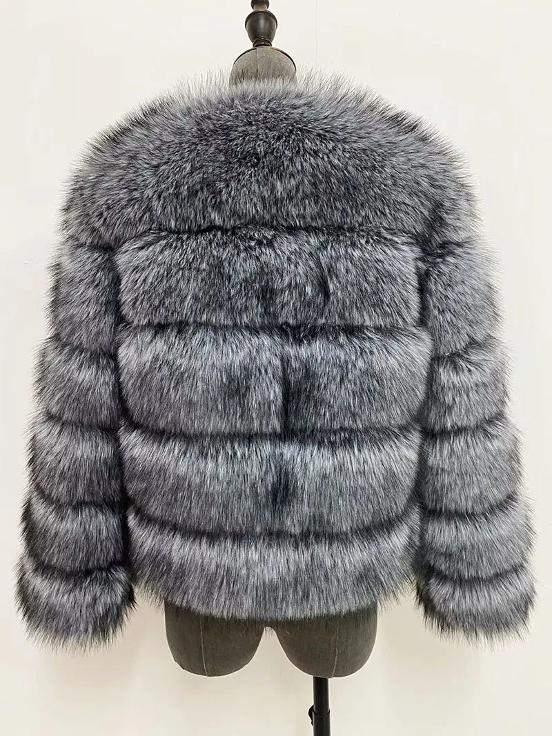 ZADORIN Long Sleeve Faux Fox Fur Coat Women Winter Fashion Thick Warm Fur Coats Outerwear Fake Fur Jacket Woman Clothing