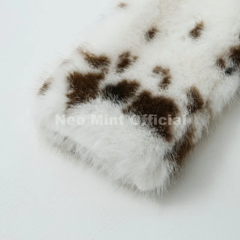 Neo Mint New 2025 Luxury Hot Brand Fashion Cow Print Long Faux Fur Coat Jacket Women Winter Thick Warm Outerwear Fluffy Overcoat