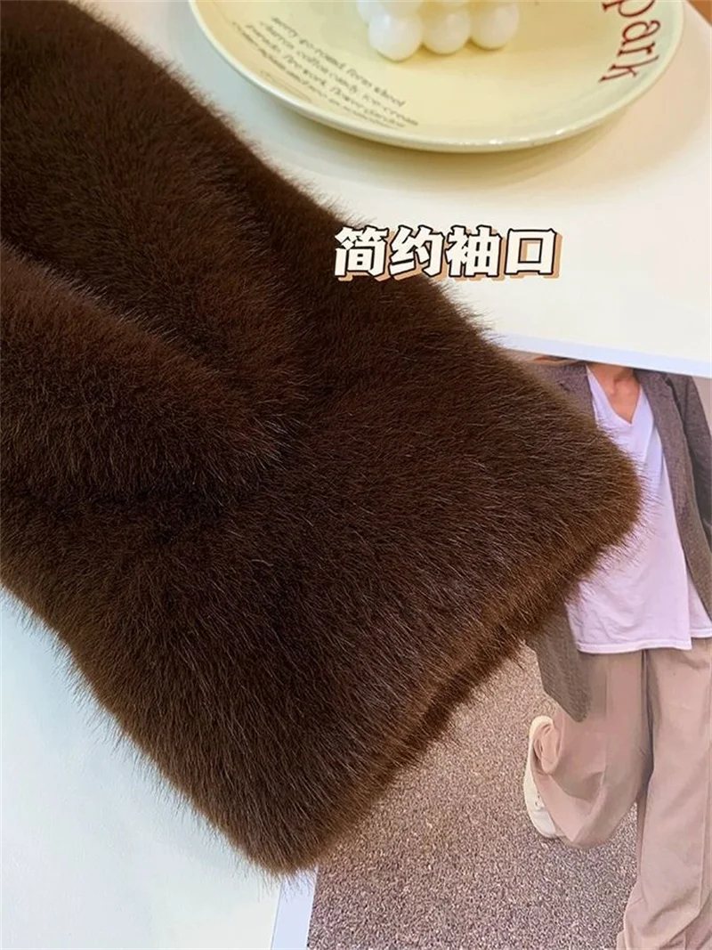 New 2027Fur Jacket Fashion Short Mink Coat High-Quality Mink Fur Coat Women Autumn Winter Temperament Mao Mao Outwear Ladies Top