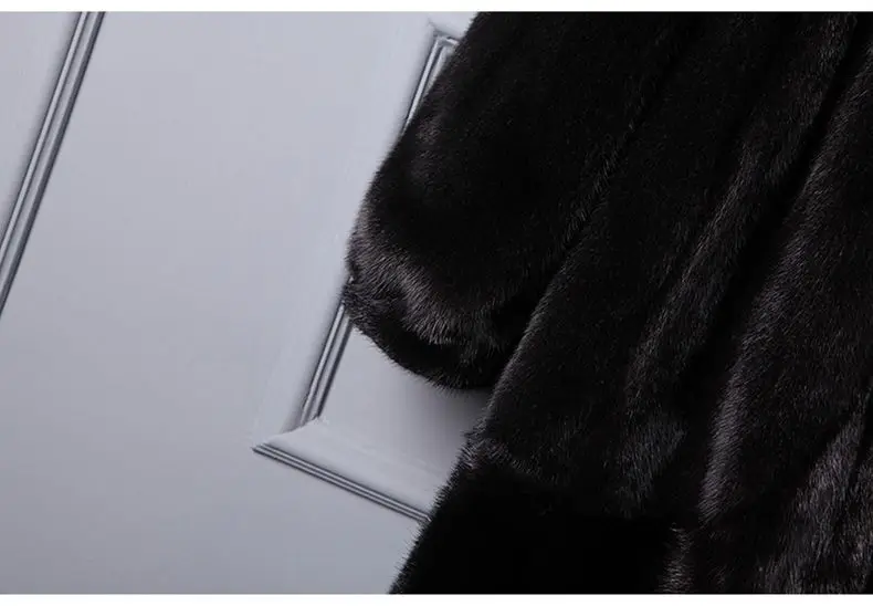 Women's Mink Fur Coat 9XL Thicken Parkas Middle-aged Mother Winter Hooded Mink Overcoat Fashion Warm Long Faux Fur Coats Female