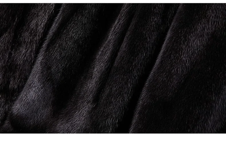 Women's Mink Fur Coat 9XL Thicken Parkas Middle-aged Mother Winter Hooded Mink Overcoat Fashion Warm Long Faux Fur Coats Female