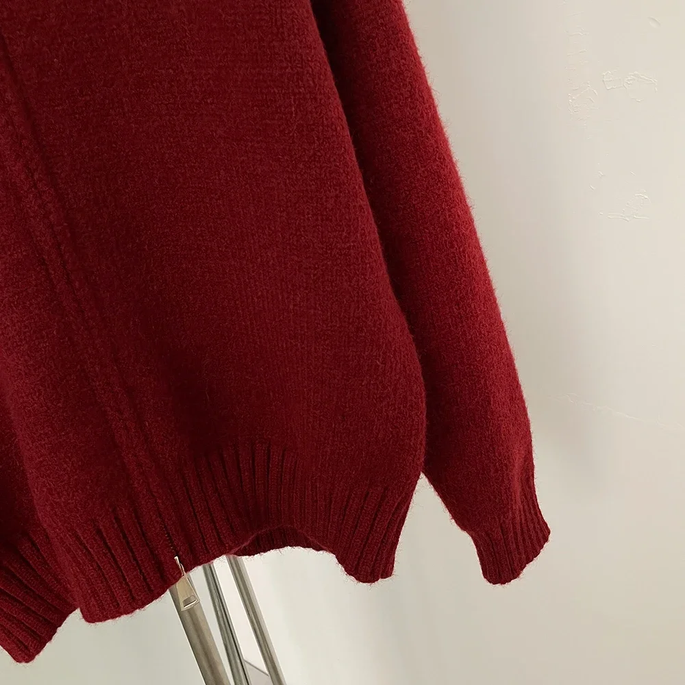 Hooded Oversized Cardigan Women Winter Faux Fur Sweater Female Solid Fake Fur Kintted Coat Fashion Loose Artificial Fur Knitwear