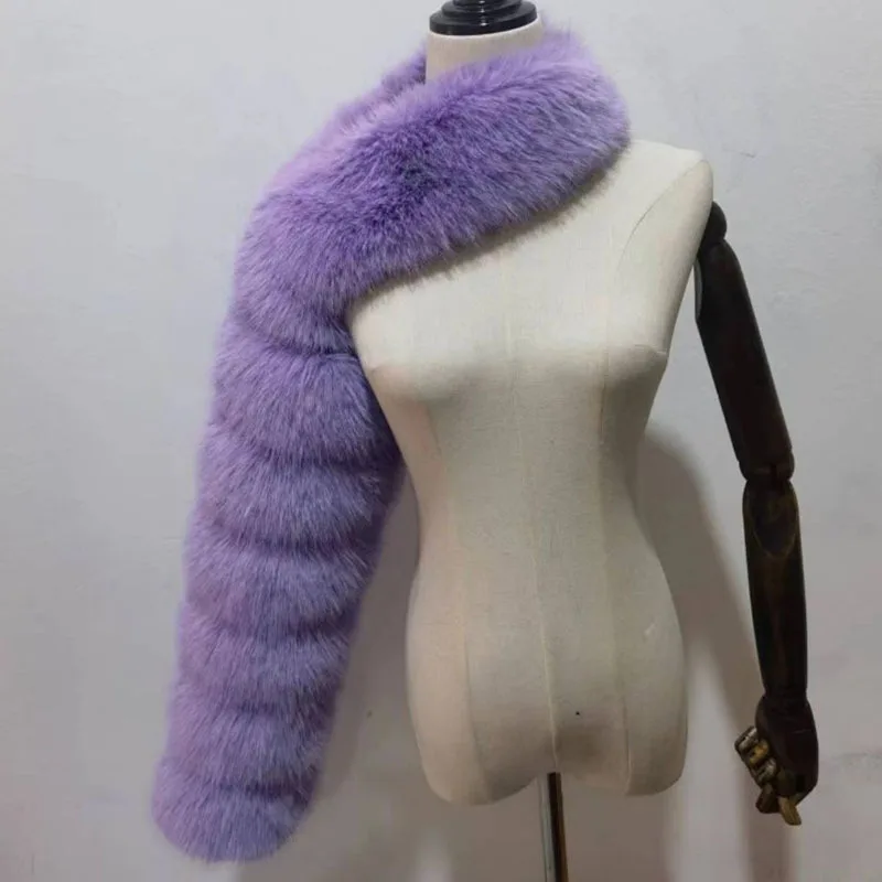 KUCLUT 2025 New Autumn Winter Spliced Contrast Color Faux Fur Coat For Women High Quality Long Sleeve Shawl Jacket Female 1A1142