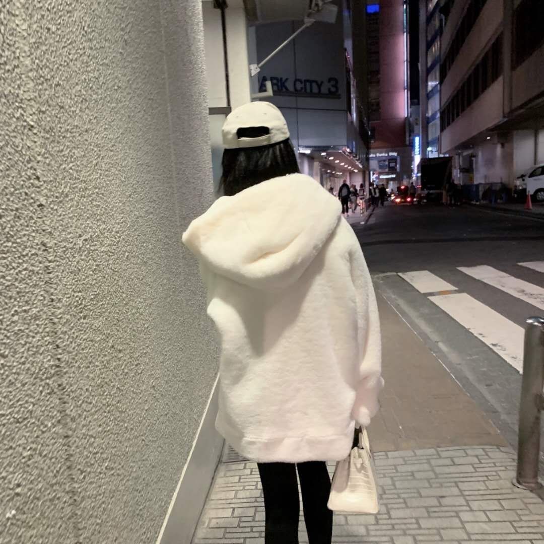 Korean Thickened Mink Velvet Coat Women Winter Clothes New Jacket Version Loose Imitation Rabbit Fur Plush Hooded Fur Coat