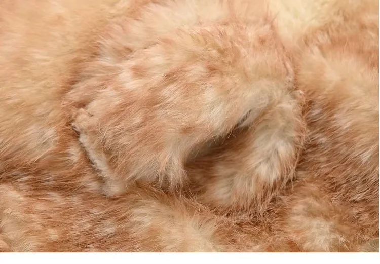 Lautaro Autumn Winter Thick Warm Sweet Cute Lace Patchwork Faux Fur Coat Hoodie Women with Deer Ears Horn Buttons Fluffy Jacket