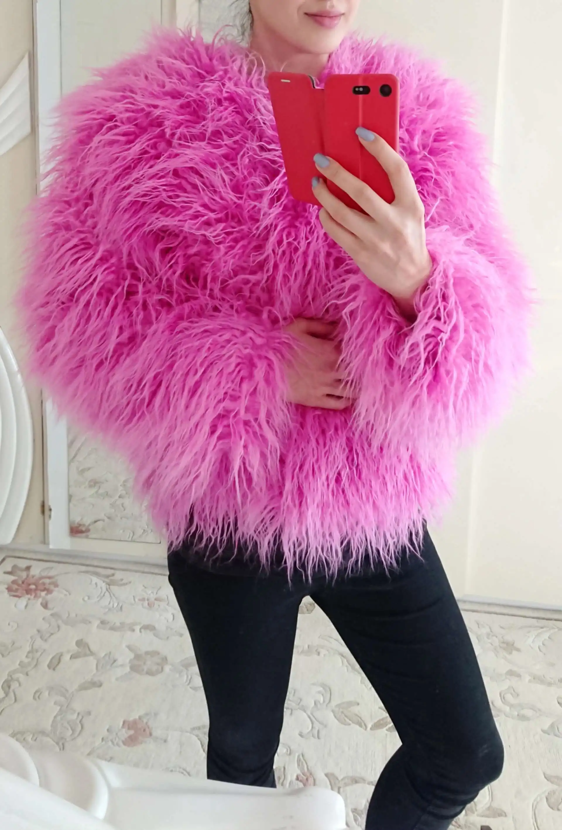 34 Colors 3XL Fur Coats Women Autumn Winter Top Fashion Faux Fur Coat Elegant Thick Warm Faux Fur Jackets For Women 2025 Top MA7