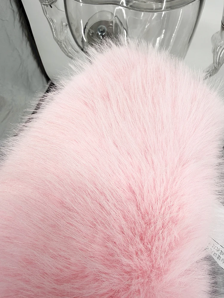 Tuularose Elegant Faux Fur Coats Women's Warm Puffy Slim Long-Sleeve Collared Cardigan Winter Fashion High-Street Women Outwear