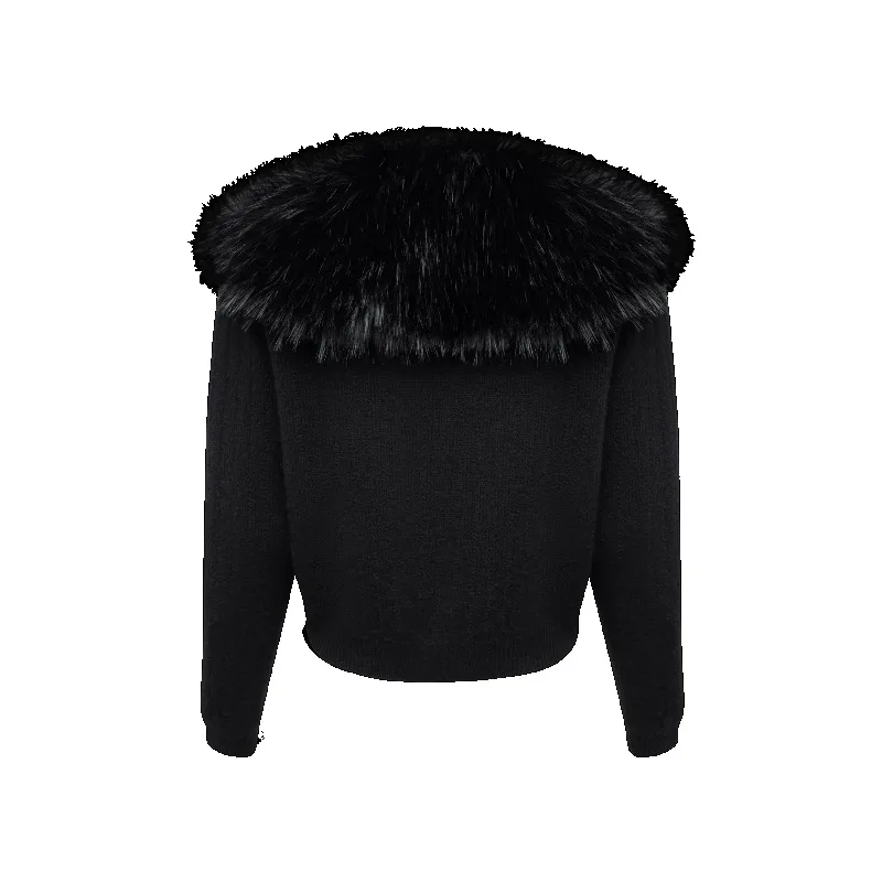 Tuularose Elegant Faux Fur Coats Women's Warm Puffy Slim Long-Sleeve Collared Cardigan Winter Fashion High-Street Women Outwear