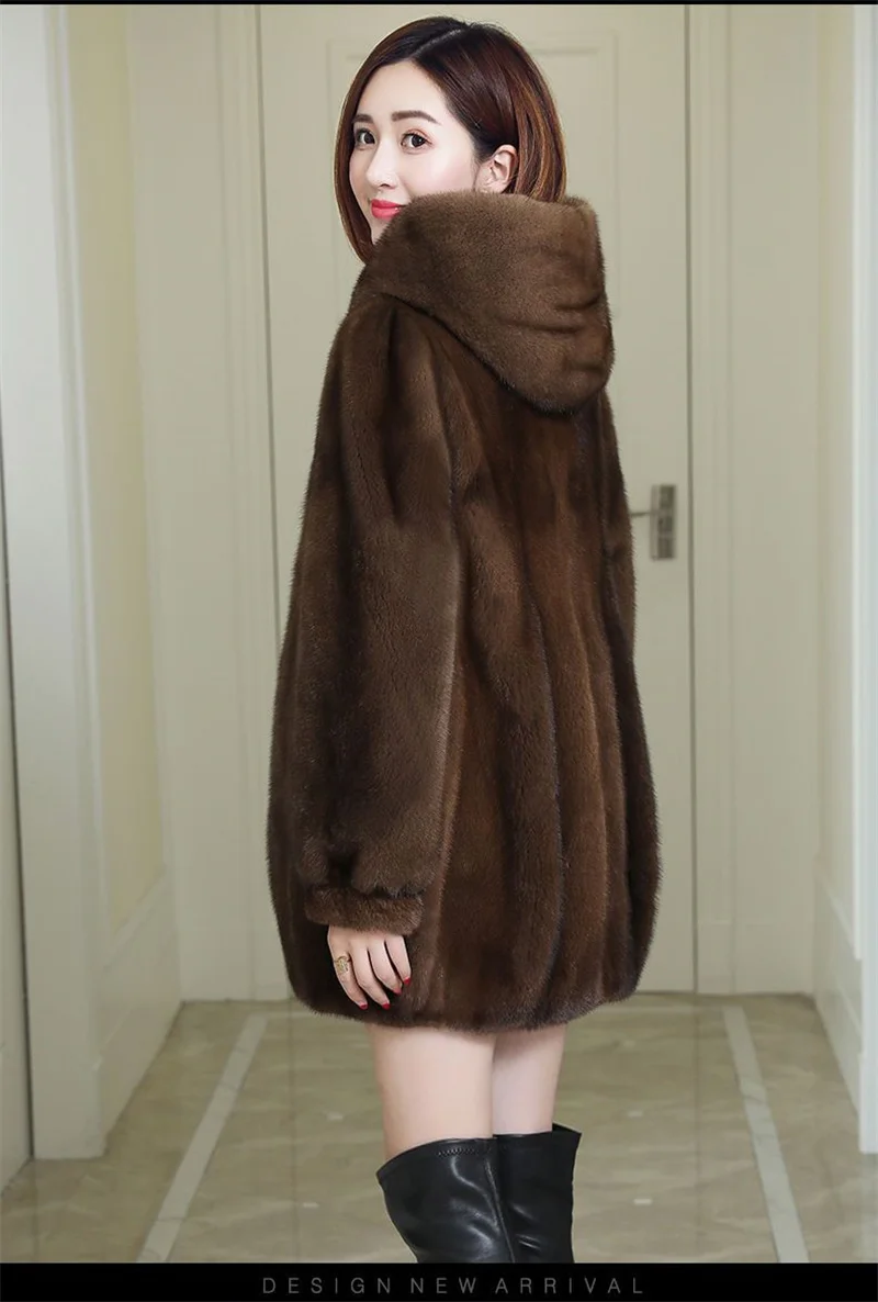 Womemn Faux Fur Coat Women Sheep Shearing Fall Winter Granular Velvet Korean Coat Short Faux Fox Fur Collar Hooded Coat Female