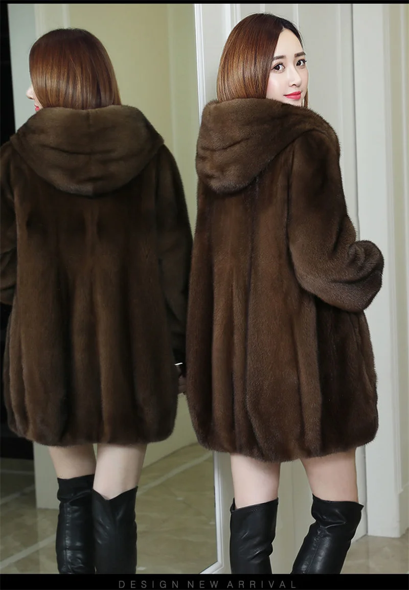 Womemn Faux Fur Coat Women Sheep Shearing Fall Winter Granular Velvet Korean Coat Short Faux Fox Fur Collar Hooded Coat Female