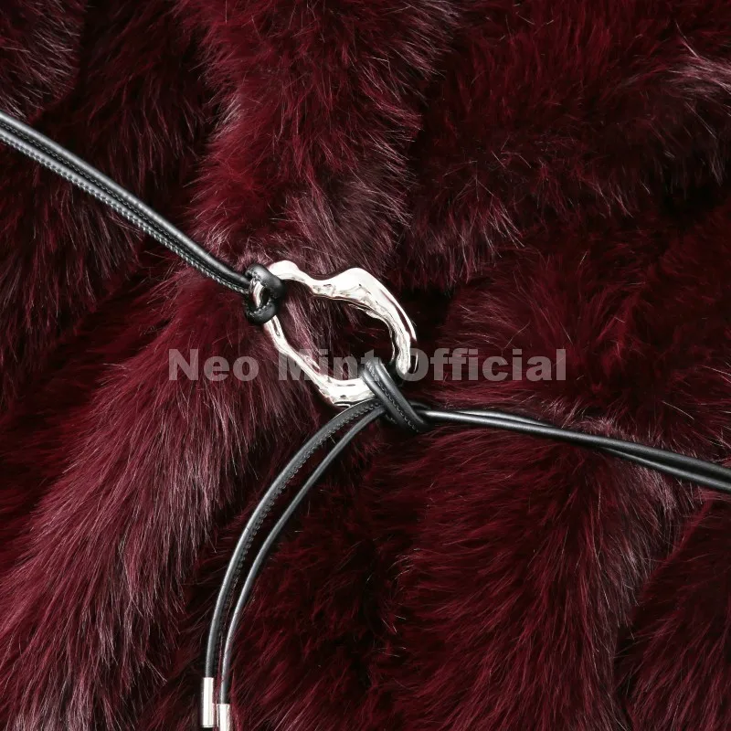 Neo Mint 2025 Winter Hot Brown Belted Faux Fur Coat Women Thick Warm Long Fox Fur Jacket Chic Brand Fashion Girls Furry Overcoat