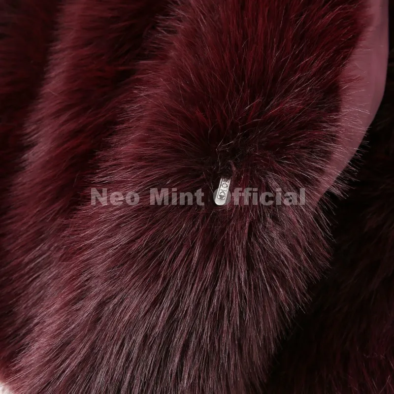Neo Mint 2025 Winter Hot Brown Belted Faux Fur Coat Women Thick Warm Long Fox Fur Jacket Chic Brand Fashion Girls Furry Overcoat