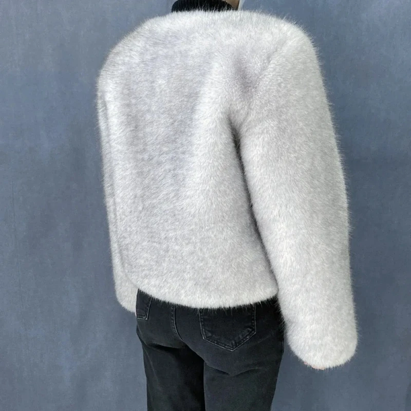 Street Fashion Luxury Faux Fur Coat Women Winter 2023 Hot Cool Girls Fluffy Short Fur Fox Jacket