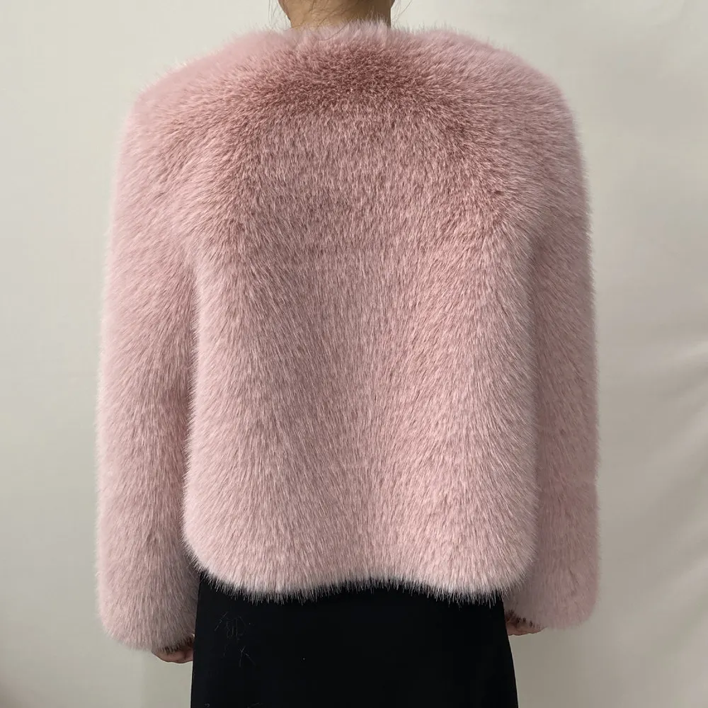 Street Fashion Luxury Faux Fur Coat Women Winter 2023 Hot Cool Girls Fluffy Short Fur Fox Jacket