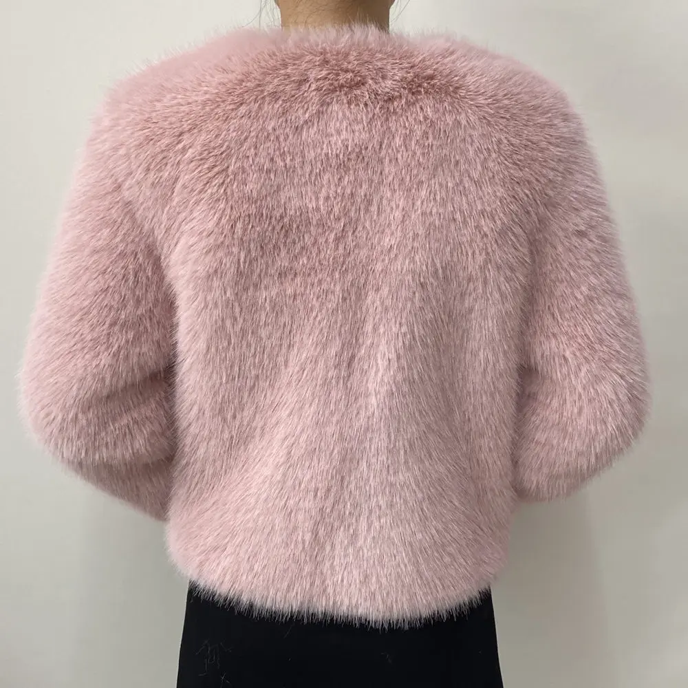 Street Fashion Luxury Faux Fur Coat Women Winter 2023 Hot Cool Girls Fluffy Short Fur Fox Jacket