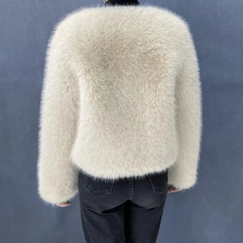 Street Fashion Luxury Faux Fur Coat Women Winter 2023 Hot Cool Girls Fluffy Short Fur Fox Jacket