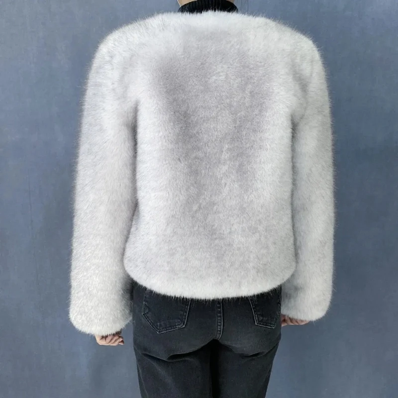 Street Fashion Luxury Faux Fur Coat Women Winter 2023 Hot Cool Girls Fluffy Short Fur Fox Jacket