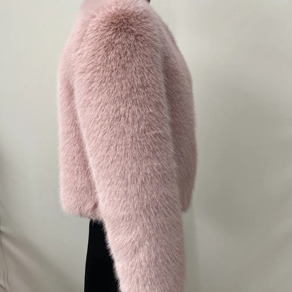 Street Fashion Luxury Faux Fur Coat Women Winter 2023 Hot Cool Girls Fluffy Short Fur Fox Jacket
