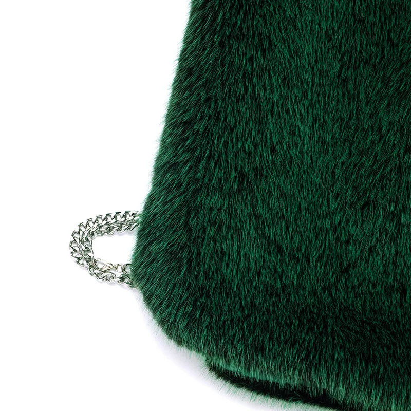 FAGADOER Winter New Fashion Fur Patchwork Bodycon Jacket Woman Green High Neck Sleeveless Crop Top Female Streetwear Clothing