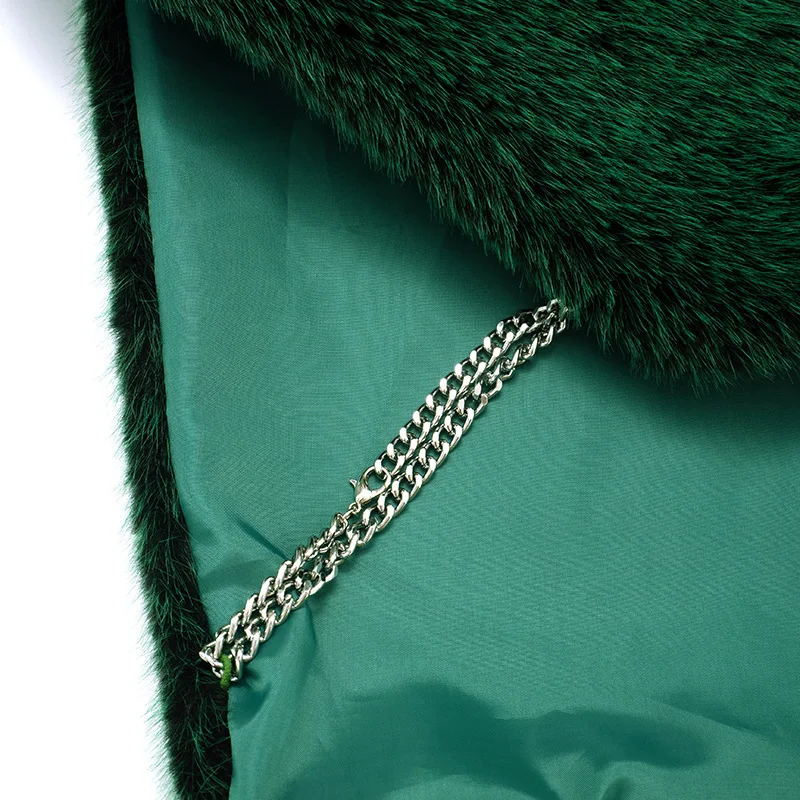 FAGADOER Winter New Fashion Fur Patchwork Bodycon Jacket Woman Green High Neck Sleeveless Crop Top Female Streetwear Clothing